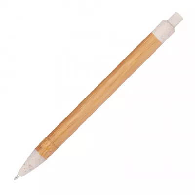 Długopis bambusowy HALLE - biały (321106)