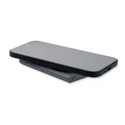Powerbank magnetyczny 5000 mAh 15W z aluminium PAWTT - Tytanowy (MO2442-18)