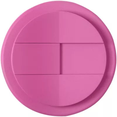 Kubek Americano® Eco z recyklingu o pojemności 350 ml z pokrywą odporną na zalanie - Czarny-Różowy (21042541)