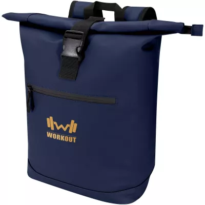 Resi Plus plecak na 15-calowego laptopa o pojemności 18 l z recyklingu, z certyfikatem GRS i zwijaną górną częścią - Granatowy (13009391)