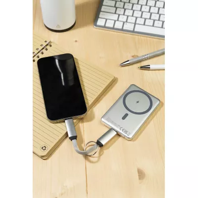 Keycab přívěsek na klíče 60W kabel USB-C - srebrny (AP864151-21)