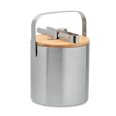 Pojemnik na lód 1200 ml ze szczypcami KOKKOLA - Srebrny Mat (MO6741-16)