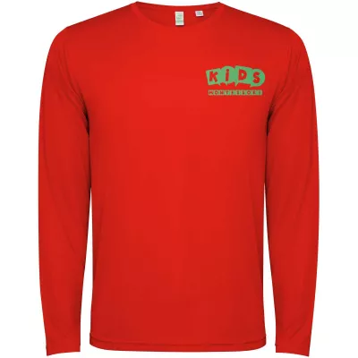 Estoril long sleeve kids t-shirt - Czerwony (K0432-RED)