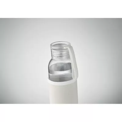 Butelka szklana z recyklingu 500 ml w etui EBOR - Bezowy (MO2089-13)