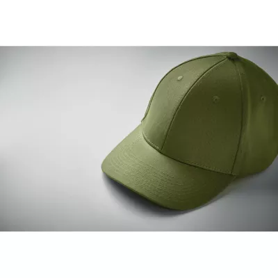 Czapka z daszkiem 6-panelowa 280 g/m² BAHAMAS - Zieleń Wojskowa (MO2347-49)