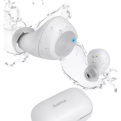 Bezprzewodowe słuchawki douszne Hama Spirit Chop II - biały (VH013-02)
