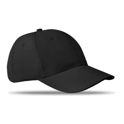 Czapka z daszkiem bawełniana 160 g/m² BASIE APOLLO - Czarny (MO8834-03)