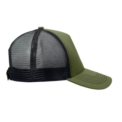 Czapka z daszkiem trucker bawełniana 250 g/m² BLIST - Zieleń Wojskowa (MO2986-49)