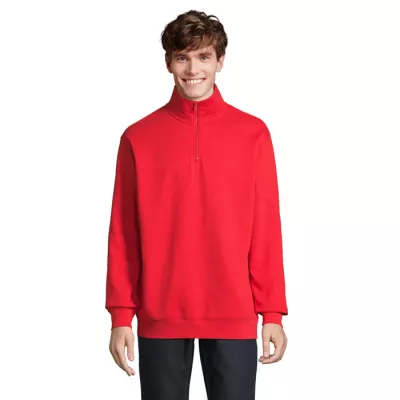 Bluza ze stójką i zamkiem 1/4 Sol's CONRAD - Bright Rojo (S04234-BT)