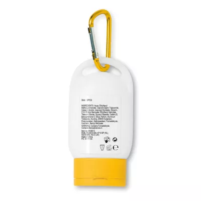 Krem do opalania SPF 25 z karabińczykiem 30 ml SUNCARE - Zólty (MO8512-08)