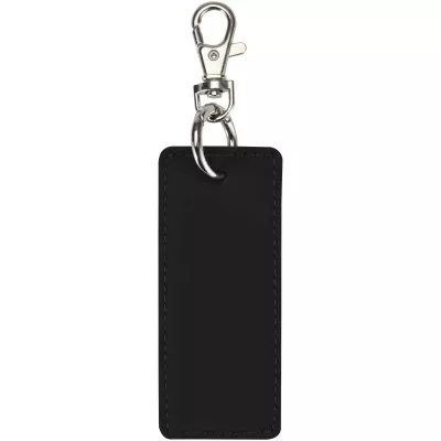 Resi Plus brelok z prostokątną zawieszką z recyklingowanego materiału z certyfikatem GRS - Czarny (13014190)