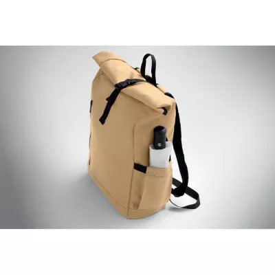 Plecak rolltop na laptop RPET 600D BANGKOK ROLL - Khaki (MO2643-39)