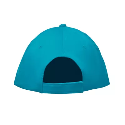 Czapka z daszkiem 5-panelowa z bawełny 180 g/m² SUNNY - Turkusowy (MO2345-12)