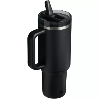 Stanley Quencher® ProTour 1180 ml termoizolowany kubek ze słomką, wykonany z recyklingowanej stali nierdzewnej  - Czarny (10097990)