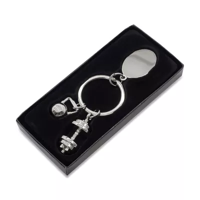 Brelok z motywem sportowym GymKey - srebrny (R73132.01)