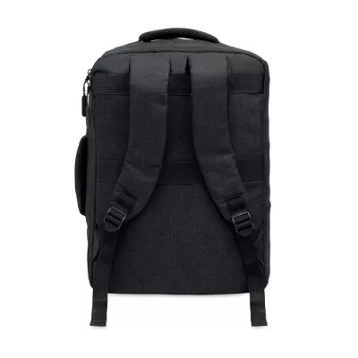 Plecak na laptop 15" z RPET LAUGAR - Czarny (MO2305-03)