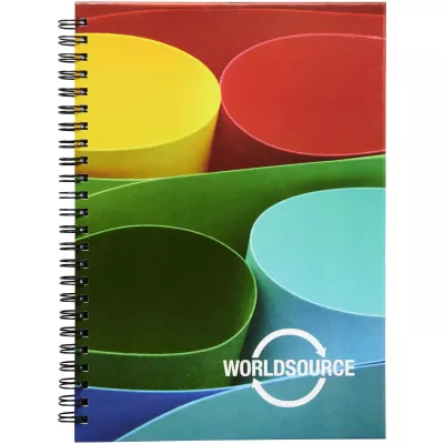 Zeszyt w formacie A4 Wire-o w twardej okładce - Biały-Czarny (21256001)