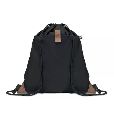 Worek z bawełny z recyklingu 220 g/m² PANDA BAG - Czarny (MO6550-03)