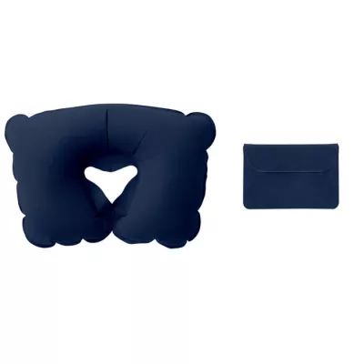 Poduszka podróżna dmuchana w etui TRAVELCONFORT - Niebieski (MO7265-04)