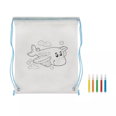 Worek do kolorowania z mazakami 80 g/m² CARRYDRAW - Baby Blue (MO9887-66)