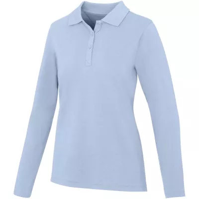 Damskie polo Oakville z długim rękawem - Niebieski mgła (38087-MISTBLUE)