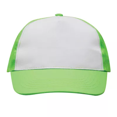 5 segmentowa czapka SHINY - biały, zielony (56-0701802)