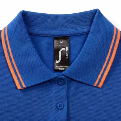 Polo damskie z piki 200 g/m² Sol's PASADENA WOMEN - Królewski Niebieski/biały (S00578-RW)