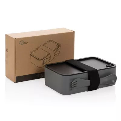 Pudełko śniadaniowe 1,2 L RPP, łyżkowidelec - grey (P269.052)