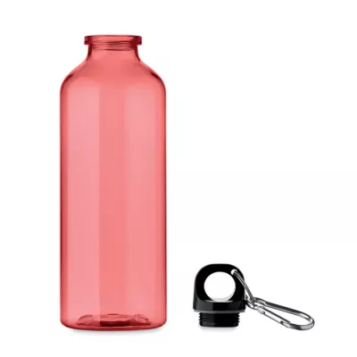 Butelka z RPET z karabińczykiem 500 ml MOSS RE500 - Przezroczysty Czerwony (MO2803-25)
