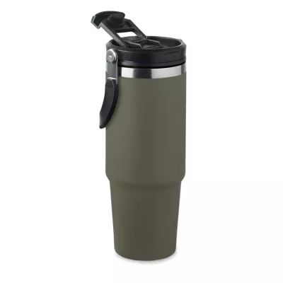 Kubek termiczny ze słomką ze stali 850 ml SUMA HAND - Ciemnozielony (MO2561-60)