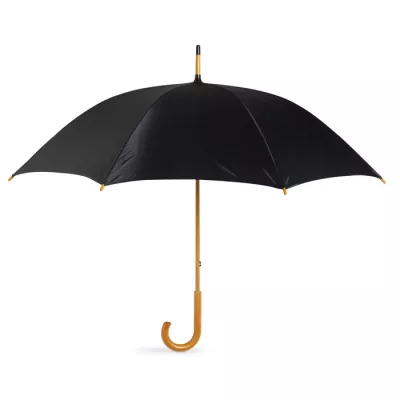 Parasol klasyczny 23" z drewnianym trzonem CALA - Czarny (KC5132-03)