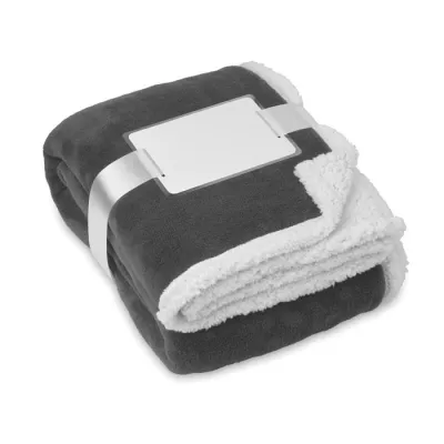Koc polarowy z sherpą 120x150 cm 200 g/m² ZERMATT - Szary (MO9089-07)