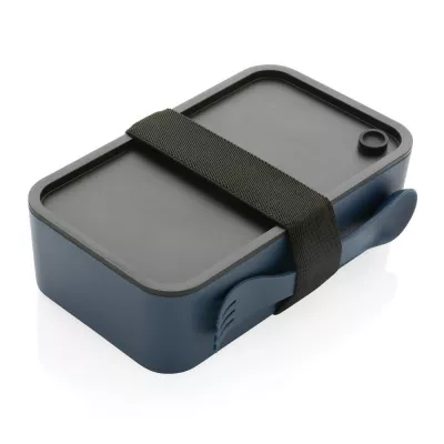 Pudełko śniadaniowe 1,2 L RPP, łyżkowidelec - navy (P269.055)