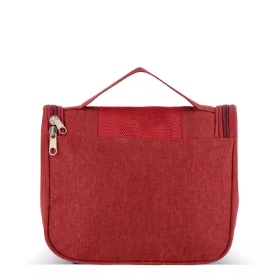 Torba podróżna na kosmetyki rPET 300D Kora - ciemnoczerwony (LT95396-N0020)