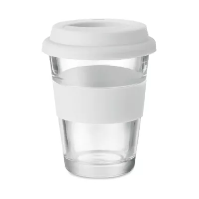 Kubek szklany z pokrywką i uchwytem 350 ml ASTOGLASS - Bialy (MO9992-06)