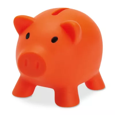 Skarbonka świnka z PVC SOFTCO - Pomaranczowy (MO8132-10)