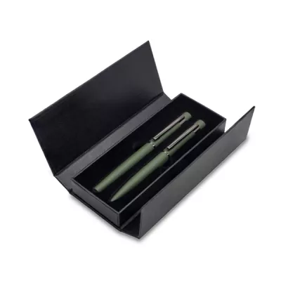 Zestaw piśmienniczy Softis - ciemny zielony (R02338.51)