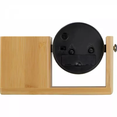 Stojak biurkowy z zegarem VERNON - beżowy (2315413)