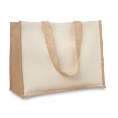 Torba jutowa laminowana CAMPO DE FIORI - Bezowy (MO8967-13)