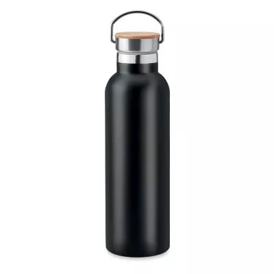 Termos z bambusową pokrywką 750 ml HELSINKI MED - Czarny (MO6372-03)