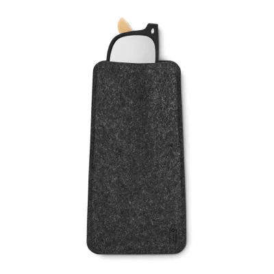 Etui na okulary z filcu RPET NIRSON - Kamienny Szary (MO6425-15)