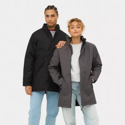 Kurtka unisex ocieplana z kapturem Sol's ROBYN - Szarość Węgla Drzewnego (S02109-CR)