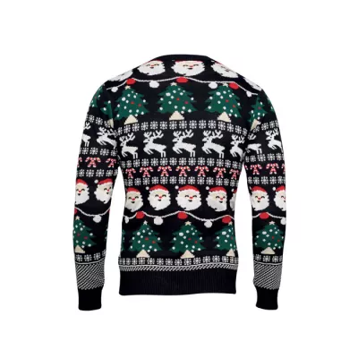Sweter świąteczny z 10 lampkami LED S/M SHAMIS - Czarny (CX1553-03)