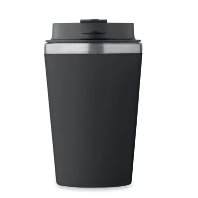 Kubek dwuścienny z powłoką ceramiczną 350 ml BLERM - Czarny (MO2572-03)