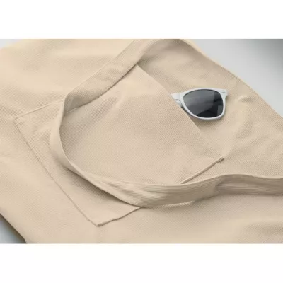Torba sztruksowa duża z zamkiem 220 g/m² CORDY G - Bezowy (MO2875-13)