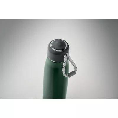 Butelka termiczna z uchwytem sznurkowym 500 ml CORDLE - Ciemnozielony (MO2413-60)
