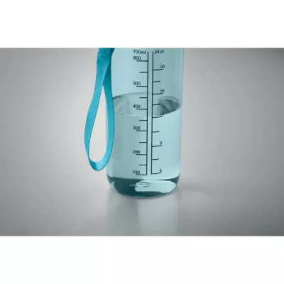 Butelka sportowa motywacyjna z RPET 700 ml ENKEL - Przezroczysty Blekitny (MO2792-52)