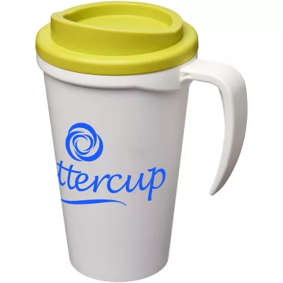 Kubek termiczny z serii Americano® Grande o pojemności 350 ml - Biały-Limonka (21000404)