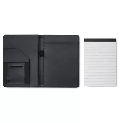 Teczka A5 z RPET 300D z notatnikiem FOLIO - Czarny (MO2569-03)