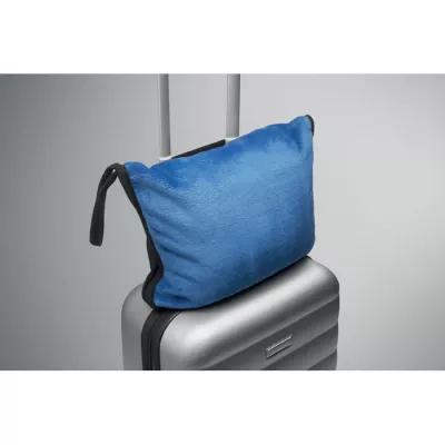 Koc podróżny i poduszka 2 w 1 220 g/m² COZY - Niebieski (MO2568-04)